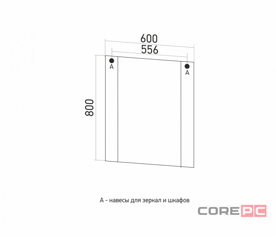 Зеркало ДИАМАНТ 60 без подсветки (ПВХ)