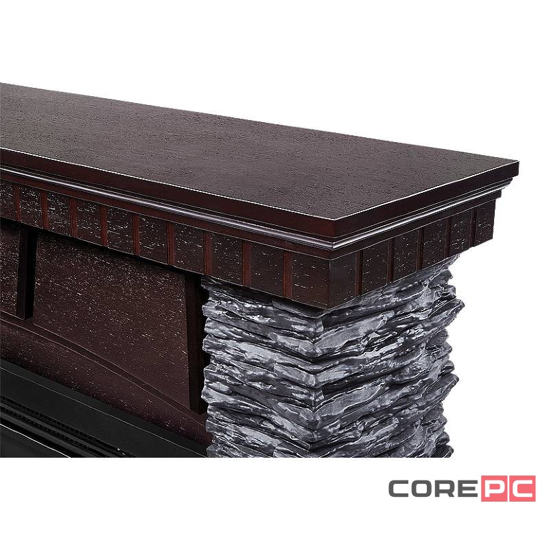 Портал Firelight Porto 30 камень черный, шпон венге