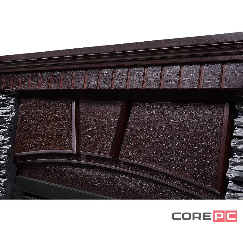 Портал Firelight Porto 30 камень черный, шпон венге