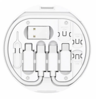 Универсальный кабель WIWU S02 с комплектом переходников 6 в 1 PD 60W (белый)