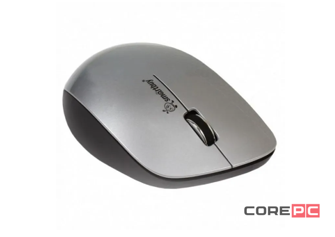 Мышь беспроводная Smartbuy 309AG USB/DPI 1000/3 кнопки/1AA (SBM-309AG-SK) серебро/металлик