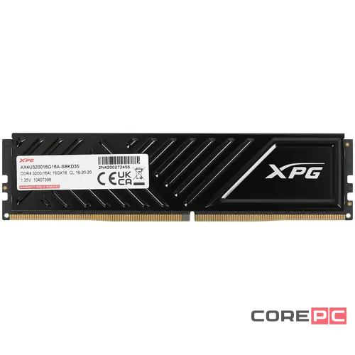Оперативная память 16 Gb 3200 MHz ADATA XPG GAMMIX D35 RGB Black (AX4U320016G16A-SBKD35)