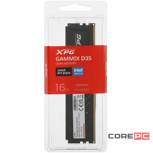 Оперативная память 16 Gb 3200 MHz ADATA XPG GAMMIX D35 RGB Black (AX4U320016G16A-SBKD35)