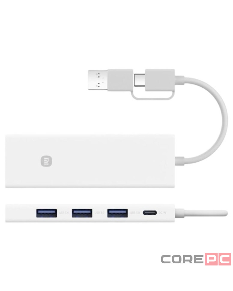 USB-хаб Xiaomi Usb-A/Type-C 4 в 1 (XMSTFXQ01YM) White