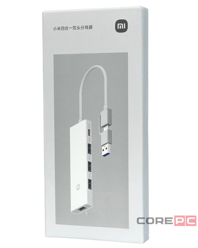 USB-хаб Xiaomi Usb-A/Type-C 4 в 1 (XMSTFXQ01YM) White