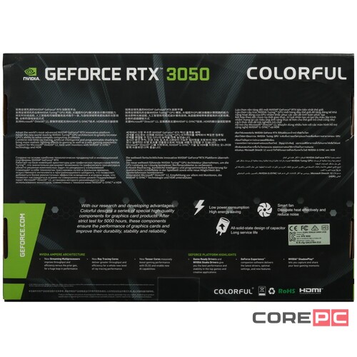 Видеокарта Colorful (RTX 3050 6GB-V) GeForce RTX 3050 6GB SMART