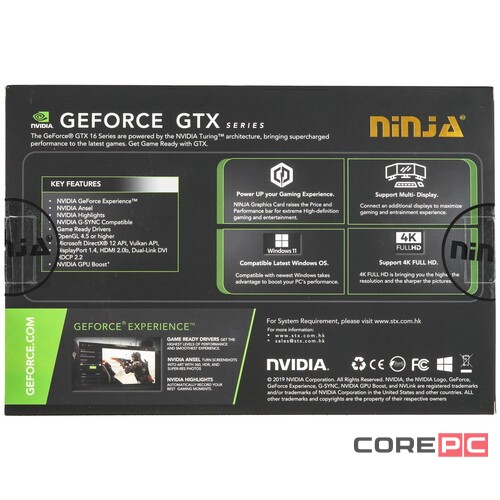 Видеокарта Sinotex Ninja (NK166SF66F) GeForce GTX 1660 SUPER 6GB