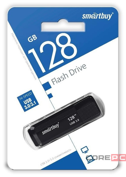 3.0 USB флеш накопитель Smartbuy 128GB Dock Black (SB128GBDK-K3)