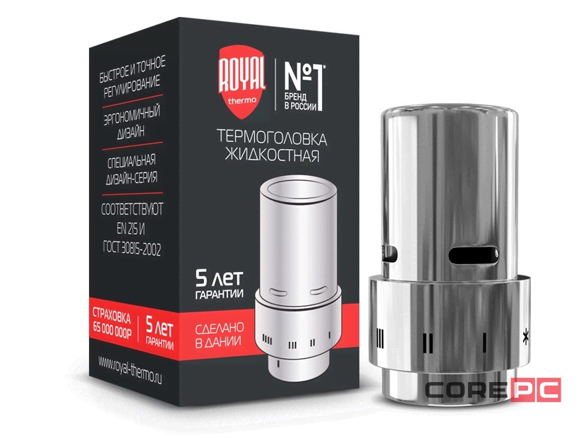 Термоголовка жидкостная Royal Thermo Design, Click (хром)