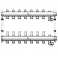 Коллектор Wester нерж. 1quot;-3/4 в сборе на 7 выходов с 2 заглушками, W903.7