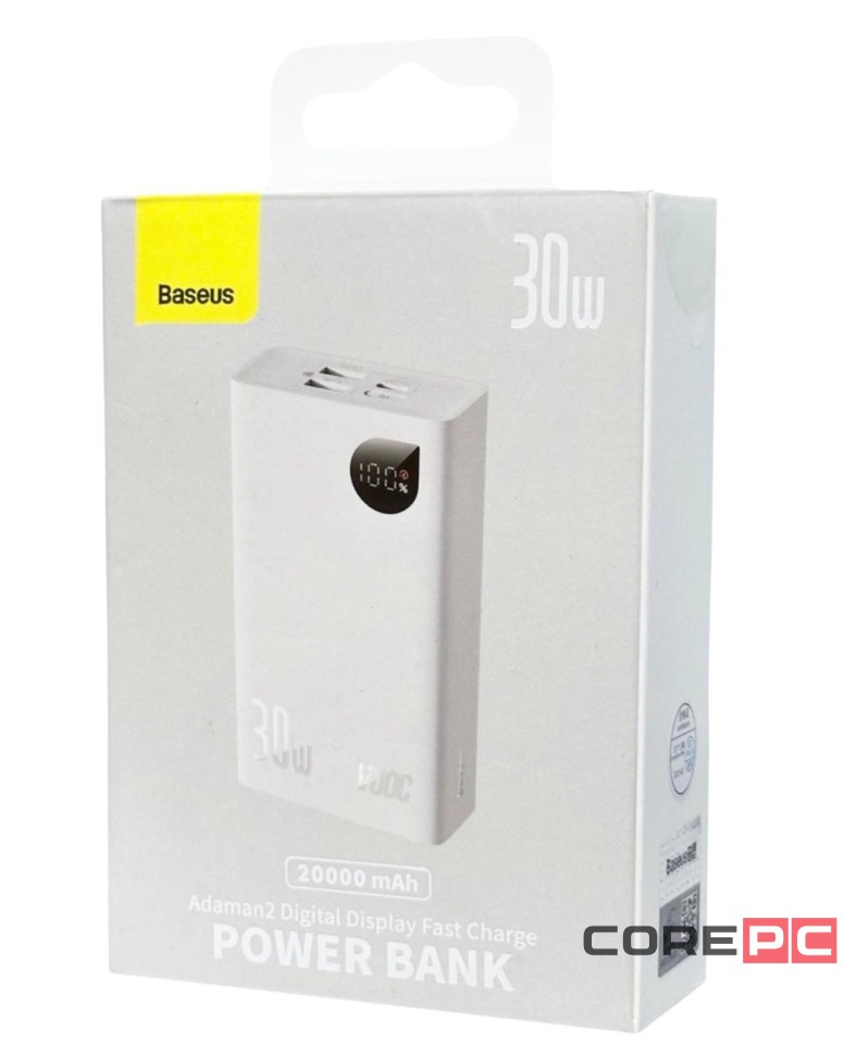 Powerbank Baseus Adaman2 20000mAh 2USB/1USB-C 30W PPAD050002 белый