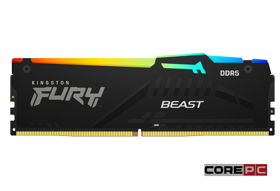 Оперативная память 16 Gb 6000 MHz Kingston FURY Beast Black RGB (KF560C30BBA-16)