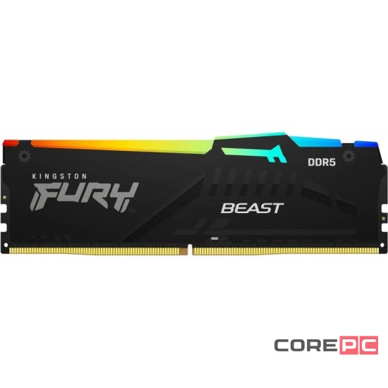 Оперативная память 16 Gb 6000 MHz Kingston FURY Beast Black RGB (KF560C30BBA-16)