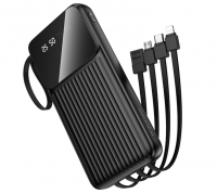 Powerbank Borofone BJ76 10000mAh 2USB/1C/Micro-USB с проводом USB/Type-C/Micro/Lightning черный