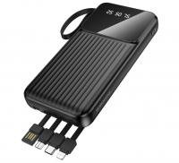 Powerbank Borofone BJ76 10000mAh 2USB/1C/Micro-USB с проводом USB/Type-C/Micro/Lightning черный