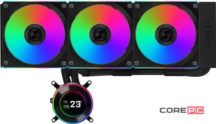 Система жидкостного охлаждения для процессора Lian Li HydroShift II LCD-C 360R GHS2LCD36RB ARGB Black (G89.GHS2LCD36RB.R0)