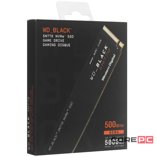Твердотельный накопитель Western Digital 500 Gb SN770 WDS500G3X0E