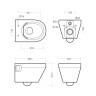 Унитаз подвесной Sanita luxe WC.WH/Novel/SlimDM.Rim/WHT.G/S безободковый, с сиденьем, микролифт, цвет белый