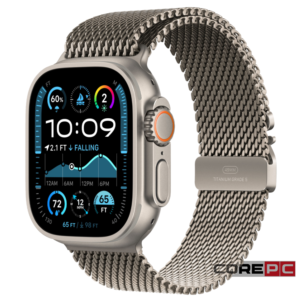 Apple Watch Ultra 2 (2024) 49mm Natural Titanium Case with Tan Alpine Loop (S)