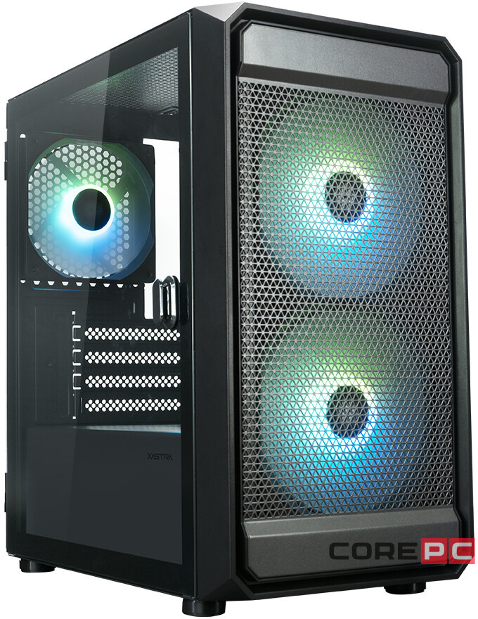 Компьютерный корпус XASTRA A303M 3ARGB-C6 TG Black (A303M-2FC14A-1FC12A-C6-D)