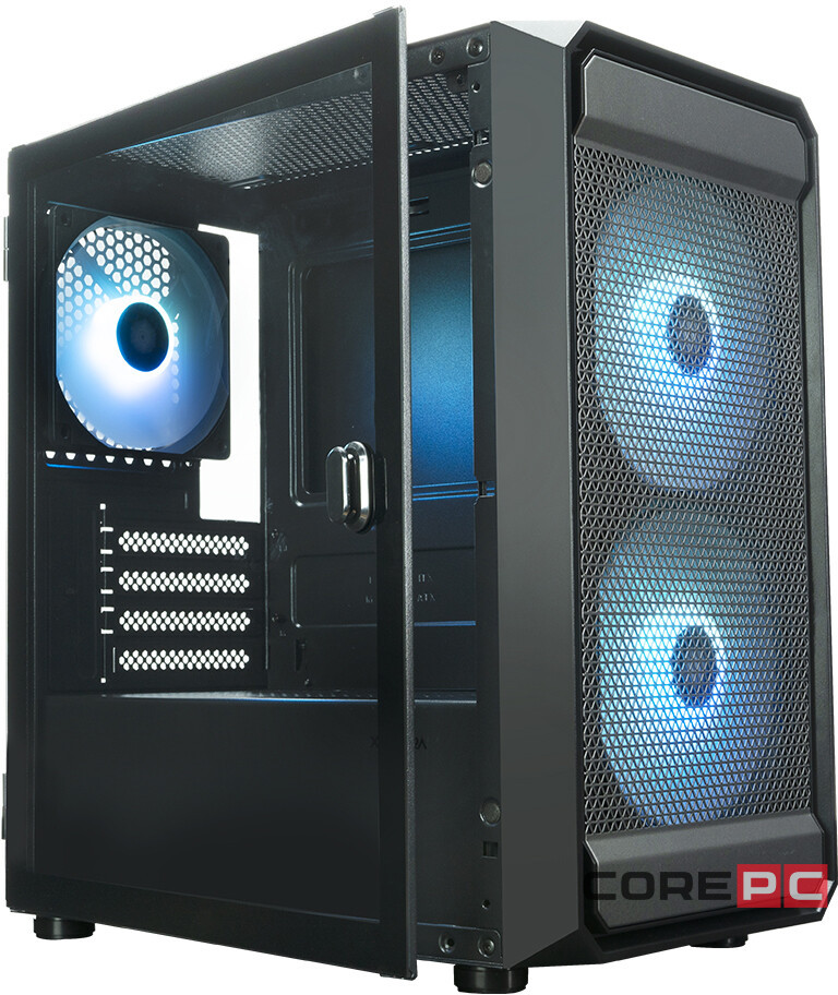Компьютерный корпус XASTRA A303M 3ARGB-C6 TG Black (A303M-2FC14A-1FC12A-C6-D)