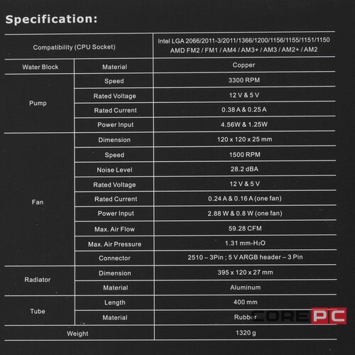 Система жидкостного охлаждения для процессора Thermaltake TH360 ARGB Sync CL-W300-PL12SW-A