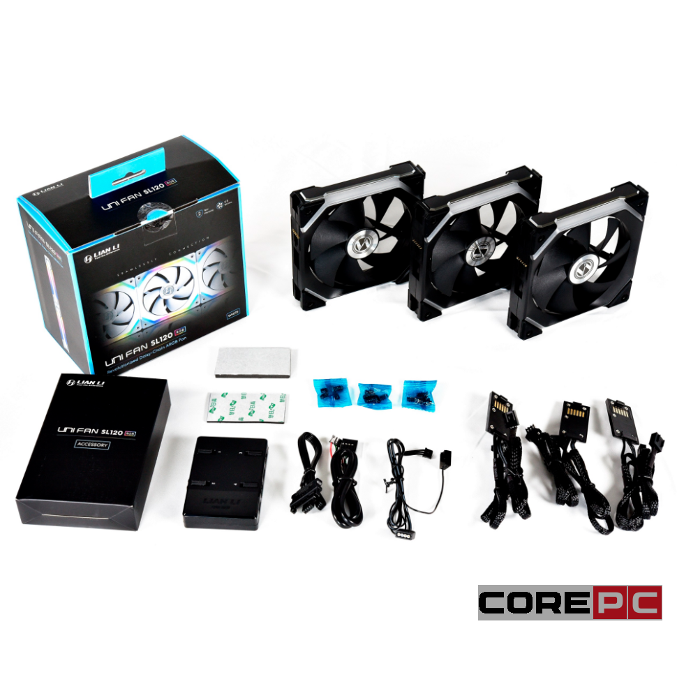 Комплект вентиляторов для корпуса Lian Li UNI FAN SL120 ARGB Black (G99.12UF3B.R0)