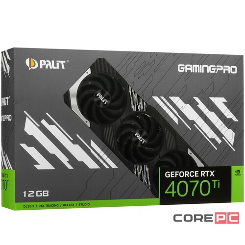 Видеокарта Palit (NED407T019K9-1043A) GeForce RTX 4070 Ti 12Gb GAMINGPRO