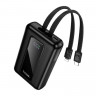 Powerbank Hoco J162 10000mAh 1USB/1C с проводом Type-C/Lightning черный