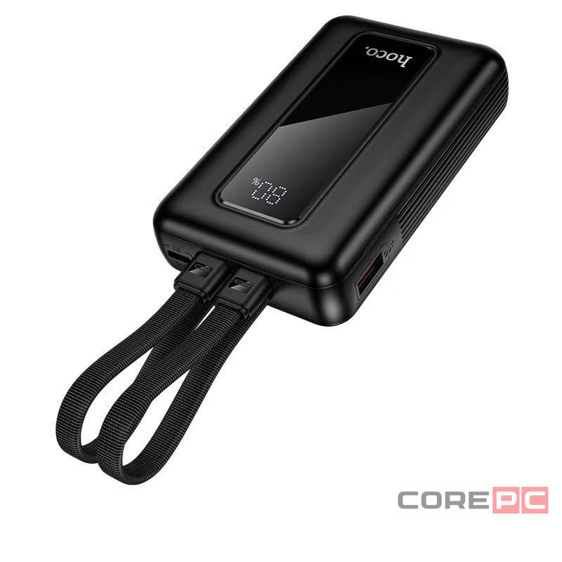 Powerbank Hoco J162 10000mAh 1USB/1C с проводом Type-C/Lightning черный