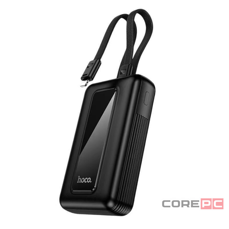 Powerbank Hoco J162 10000mAh 1USB/1C с проводом Type-C/Lightning черный