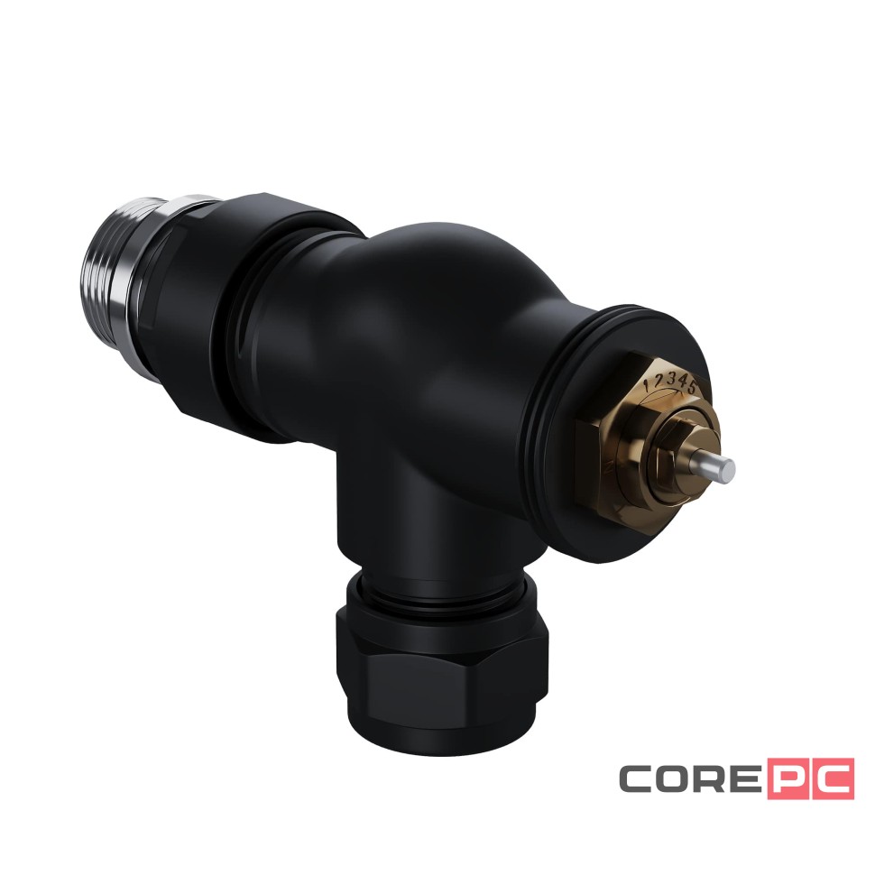 Набор термостатический осевой Royal Thermo Design Pro 15мм М30х1,5 (Черный)