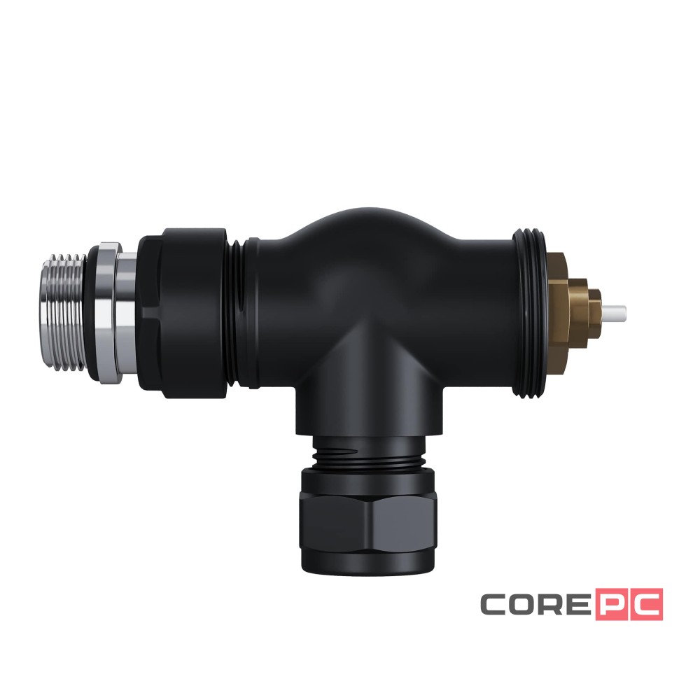 Набор термостатический осевой Royal Thermo Design Pro 15мм М30х1,5 (Черный)