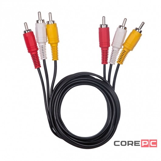 Кабель 3xRCA (папа) - 3xRCA (папа) Perfeo (R3103) 1.5м