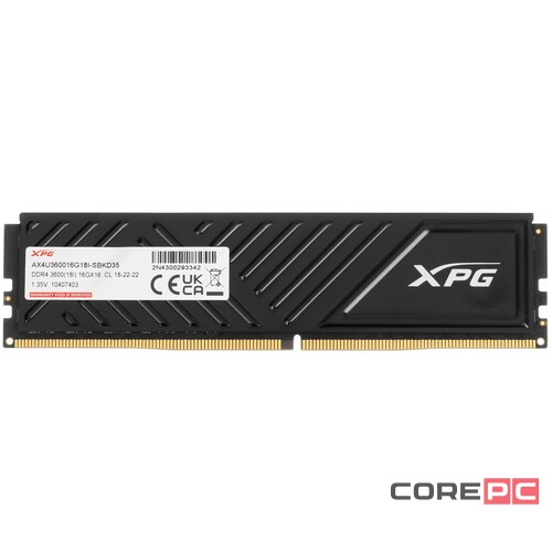 Оперативная память 16 Gb 3600 MHz ADATA XPG GAMMIX D35 RGB Black (AX4U360016G18I-SBKD35)