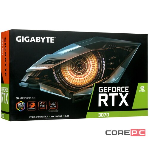 Видеокарта Gigabyte (GV-N3070GAMING OC-8GD 2.0) GeForce RTX 3070 8GB GAMING OC (rev. 2.0)