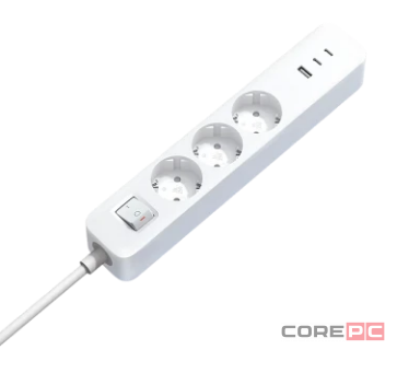 Сетевой удлинитель Xiaomi Mi Power Strip 3 Sockets/1 USB/2 USB-C 20W (XMCXB01EU) белый