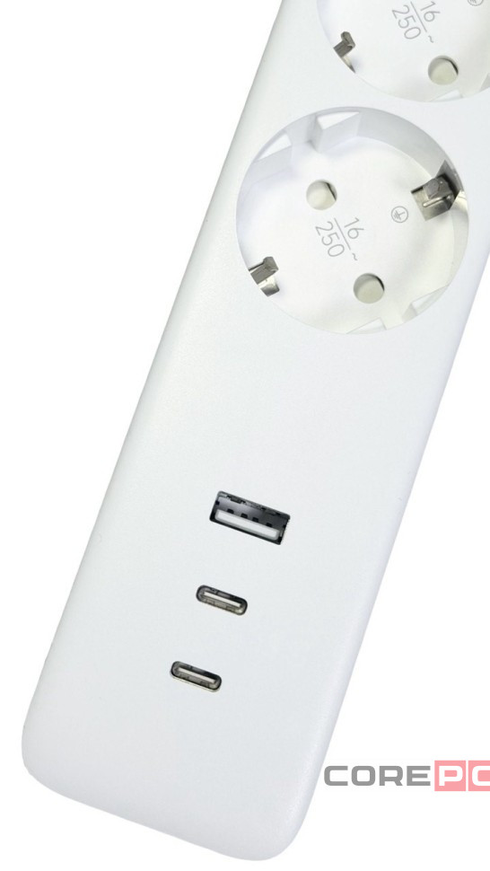 Сетевой удлинитель Xiaomi Mi Power Strip 3 Sockets/1 USB/2 USB-C 20W (XMCXB01EU) белый