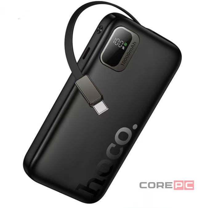 Powerbank Hoco Q51 10000mAh 1USB-C с проводом Type-C черный