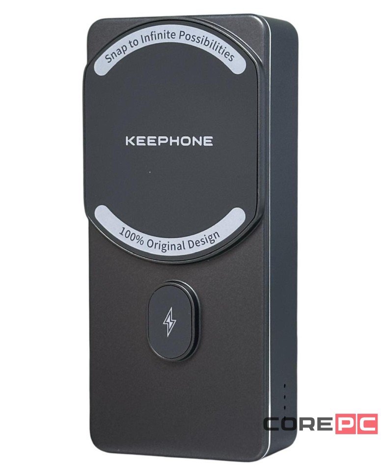 Powerbank с беспроводной зарядкой Keephone PB-37 10000mAh 1C 20W KPMAGPB-37GL серый