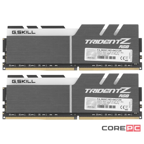 Оперативная память 64 Gb 3600 MHz G.Skill TRIDENT Z RGB (F4-3600C16D-64GTZR)