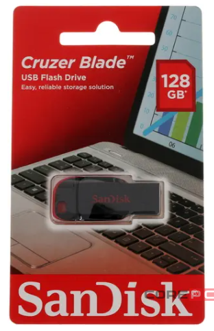 USB флеш накопитель SanDisk CZ50 Cruzer Blade 128GB (SDCZ50-128G-B35) черный