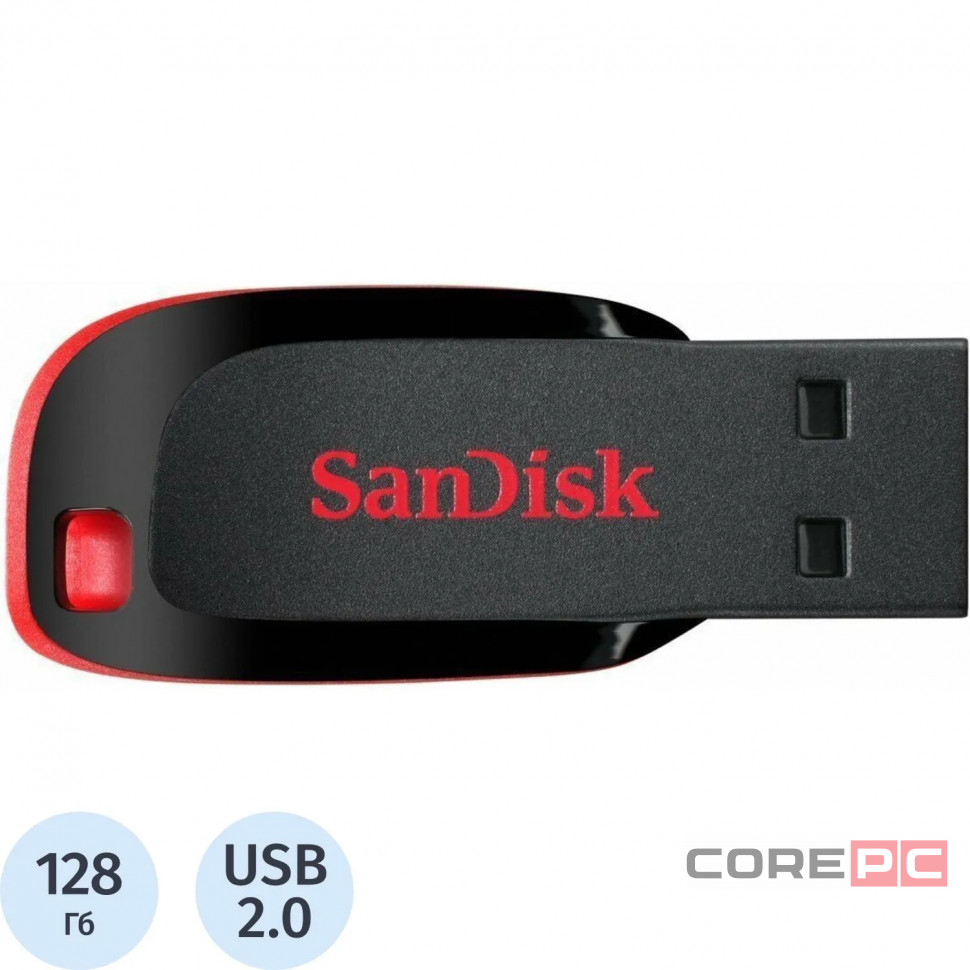 USB флеш накопитель SanDisk CZ50 Cruzer Blade 128GB (SDCZ50-128G-B35) черный