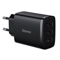 Сетевое зар. устр. Baseus Compact 17W 3USB (CCXJ020101) черное