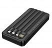 Powerbank Borofone BJ84 10000mAh USB/Type-C с проводом USB/Type-C/Micro/Lightning черный