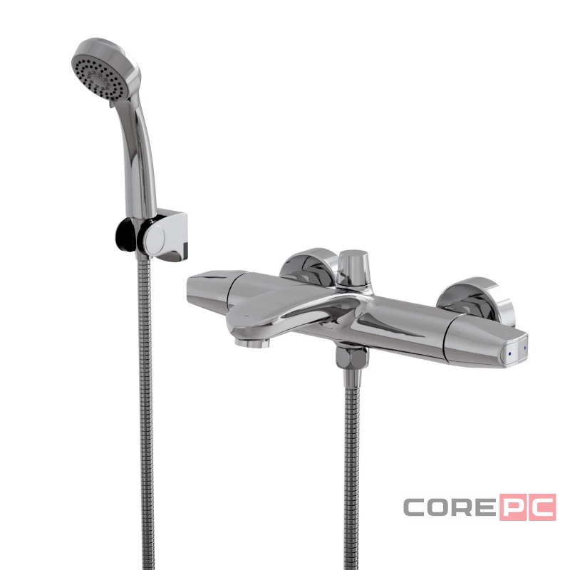 Смеситель для ванны MIXLINE МЛ39-01/ML39-01, вентильное управление, цвет хром