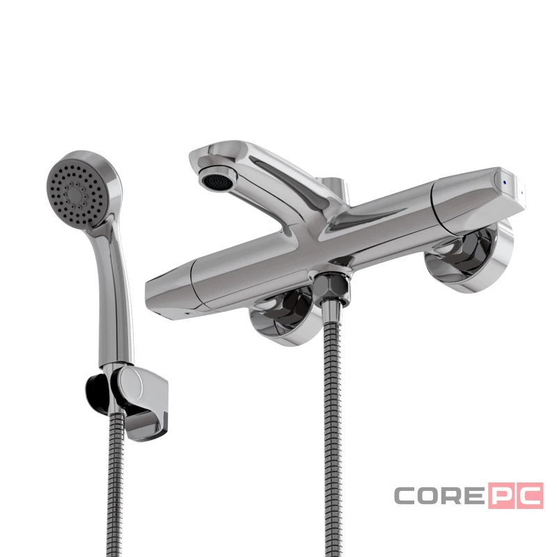 Смеситель для ванны MIXLINE МЛ39-01/ML39-01, вентильное управление, цвет хром