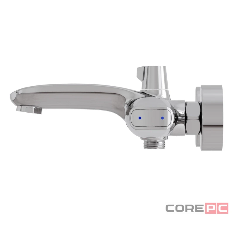 Смеситель для ванны MIXLINE МЛ39-01/ML39-01, вентильное управление, цвет хром