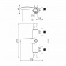Смеситель для ванны MIXLINE МЛ39-01/ML39-01, вентильное управление, цвет хром