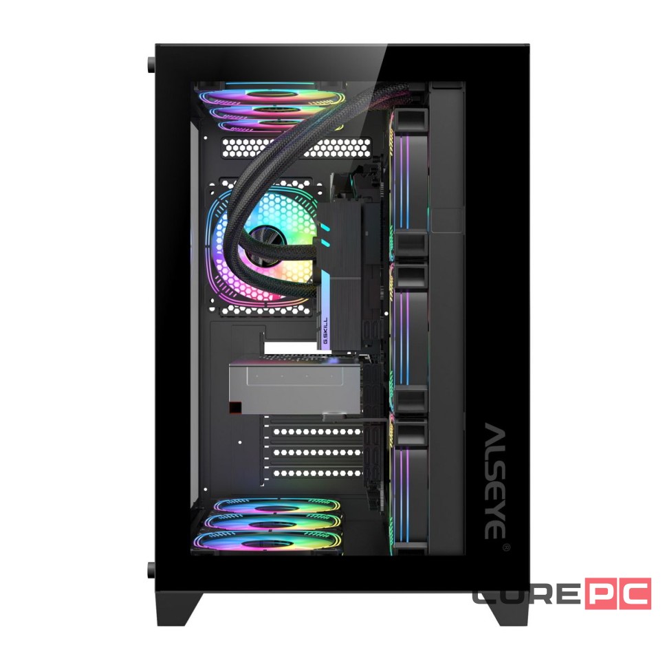 Компьютерный корпус ALSEYE Knight-B (4 fans ARGB) TG Black